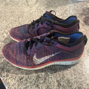 Women’s Nike Free TR Flyknit - Purple and Orange - Size 7